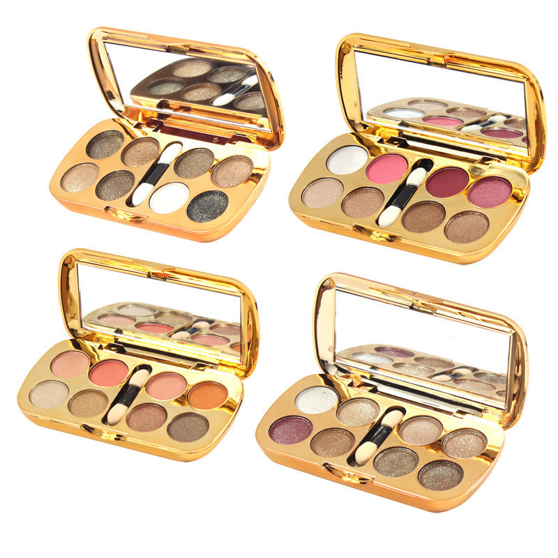HKM-801107 LED Bear Bear 8-Color Pearly and Matte Eyeshadow Palette - 10g