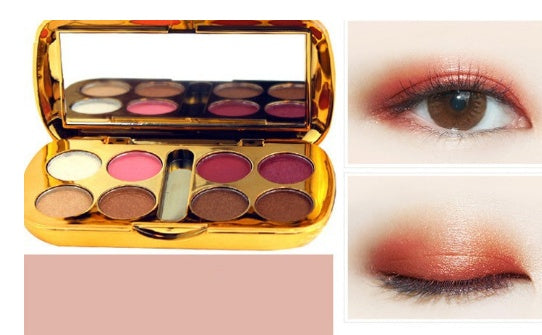 HKM-801107 LED Bear Bear 8-Color Pearly and Matte Eyeshadow Palette - 10g