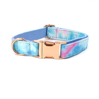 HKM-460563 Rose Gold Polyester Pet Collar and Leash Set with Bow