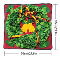 HKM-702931 Christmas Bell Pet Sniffing Mat for Dogs - 70cm×70cm, Machine Washable