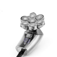 HKM-971539 Men's 5-in-1 Electric Razor with LED Display and 4 Shaving Heads, Washable Whole Body Grooming Tool