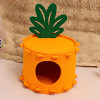 HKM-989587 Carrot-Shaped Felt Hamster House for Syrian and Dwarf Hamsters, Easy to Clean Gerbil Hideaway and Cage Decor