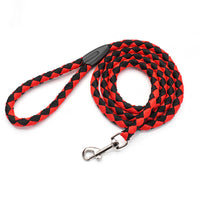 HKM-459411 Durable Non-Retractable Nylon Braided Dog Leash - Adjustable Length in Multiple Colors