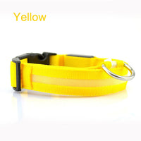HKM-801427 LED Safety Dog Collar - Rechargeable, Waterproof, Multi-Color Light Modes for Nighttime Visibility and Fashion