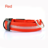HKM-801427 LED Safety Dog Collar - Rechargeable, Waterproof, Multi-Color Light Modes for Nighttime Visibility and Fashion