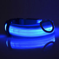 HKM-801427 LED Safety Dog Collar - Rechargeable, Waterproof, Multi-Color Light Modes for Nighttime Visibility and Fashion