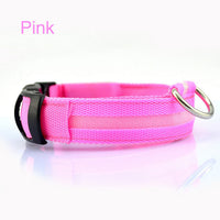 HKM-801427 LED Safety Dog Collar - Rechargeable, Waterproof, Multi-Color Light Modes for Nighttime Visibility and Fashion