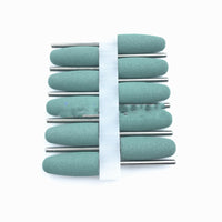 HKM-183379 Silicone Grinding Heads Set with Diamond Powder for Dental Polishing and Grinding - 10 Pieces