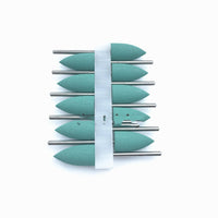 HKM-183379 Silicone Grinding Heads Set with Diamond Powder for Dental Polishing and Grinding - 10 Pieces