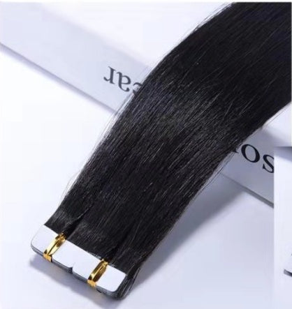 KTX-567635 Natural Black Straight Hair Wig - 30CM Real Human Hair, Iron-Friendly, Natural Scales