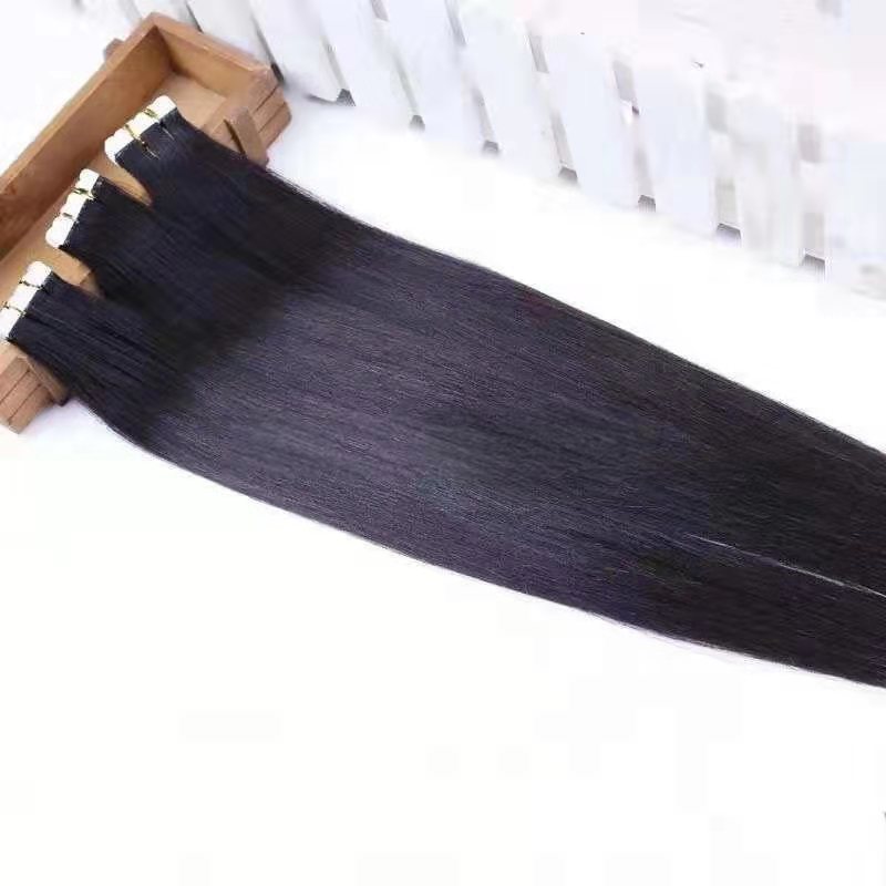 KTX-567635 Natural Black Straight Hair Wig - 30CM Real Human Hair, Iron-Friendly, Natural Scales