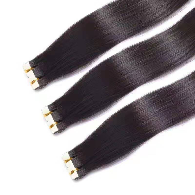 KTX-567635 Natural Black Straight Hair Wig - 30CM Real Human Hair, Iron-Friendly, Natural Scales