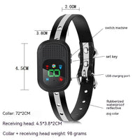 HKM-221587 Voice Dog Trainer and Bark Control Collar with Intercom Functionality, Night Visibility Lights, and Multiple Features