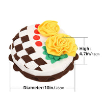 HKM-995539 Interactive Dog Birthday Cake Sniffing Pad with Suction Cup Base, Soft Polar Fleece and Washable Design