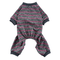 HKM-348627 Striped Summer Pajamas for Dogs - Lightweight Polyester Pet Clothing in Various Sizes