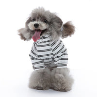 HKM-348627 Striped Summer Pajamas for Dogs - Lightweight Polyester Pet Clothing in Various Sizes