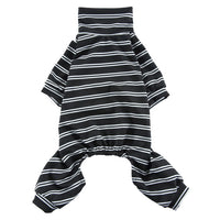 HKM-348627 Striped Summer Pajamas for Dogs - Lightweight Polyester Pet Clothing in Various Sizes