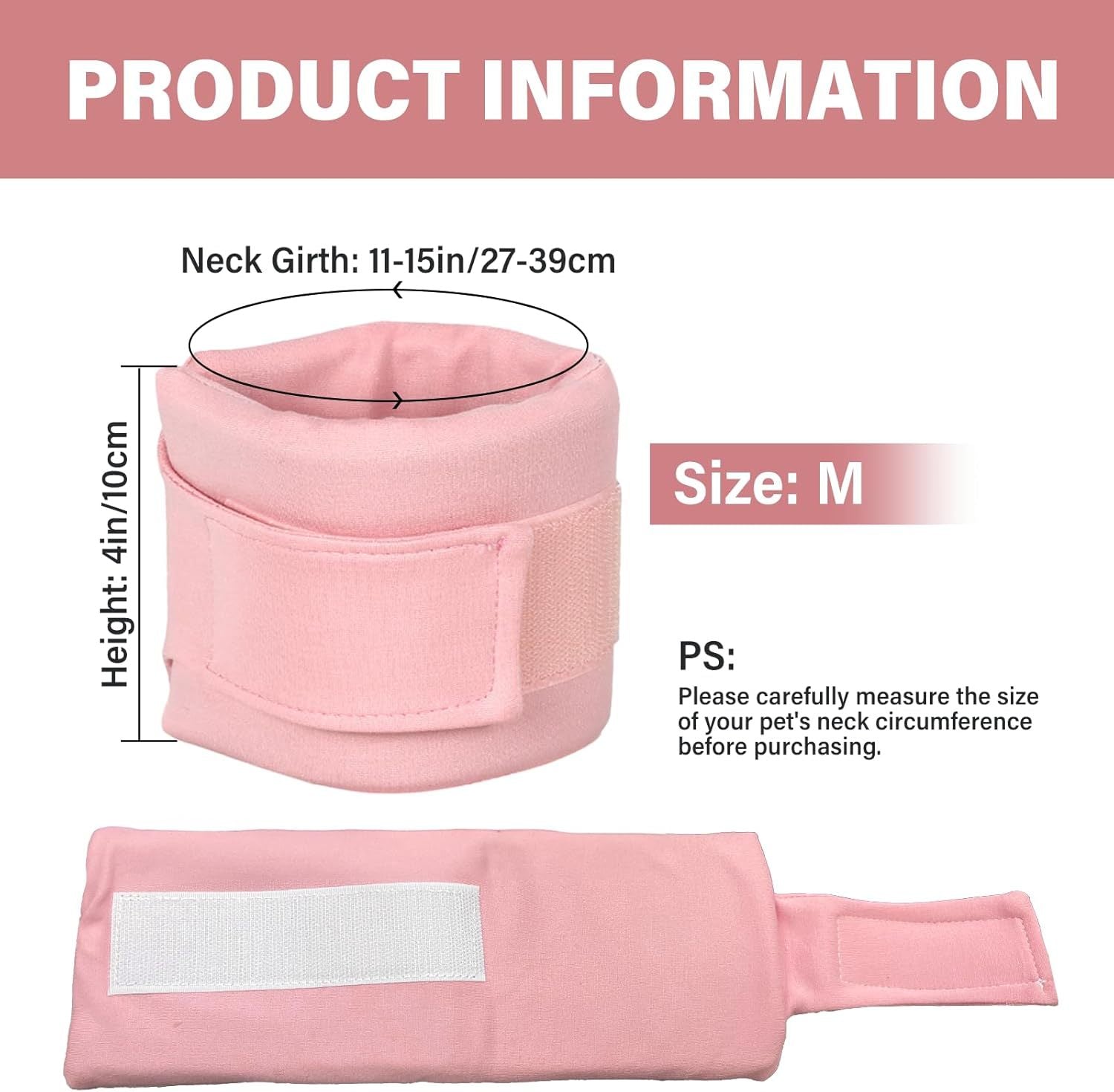HKM-029971 Soft Cat and Dog Cone Collar for Post-Surgery Recovery Support - Adjustable Neck Brace for Comfortable Healing