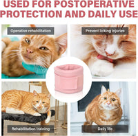 HKM-029971 Soft Cat and Dog Cone Collar for Post-Surgery Recovery Support - Adjustable Neck Brace for Comfortable Healing