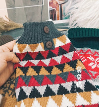 HKM-232211 Leaf Pattern Casual Pet Sweater in Various Colors for Comfort and Style