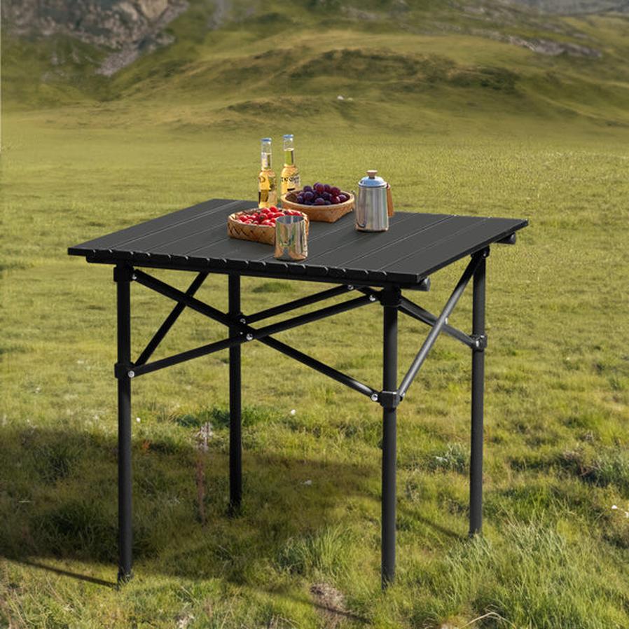 HKM-649747 Compact 50x50x50cm Black Folding Camping Table