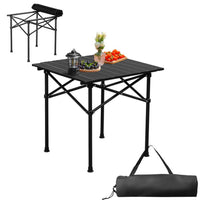 HKM-649747 Compact 50x50x50cm Black Folding Camping Table