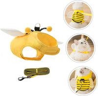 HKM-848339 Bee-themed Pet Suspender Set with Cat Harness and Leash for Stylish Walks