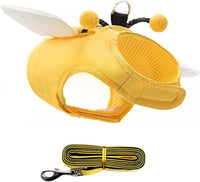 HKM-848339 Bee-themed Pet Suspender Set with Cat Harness and Leash for Stylish Walks