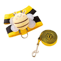HKM-848339 Bee-themed Pet Suspender Set with Cat Harness and Leash for Stylish Walks