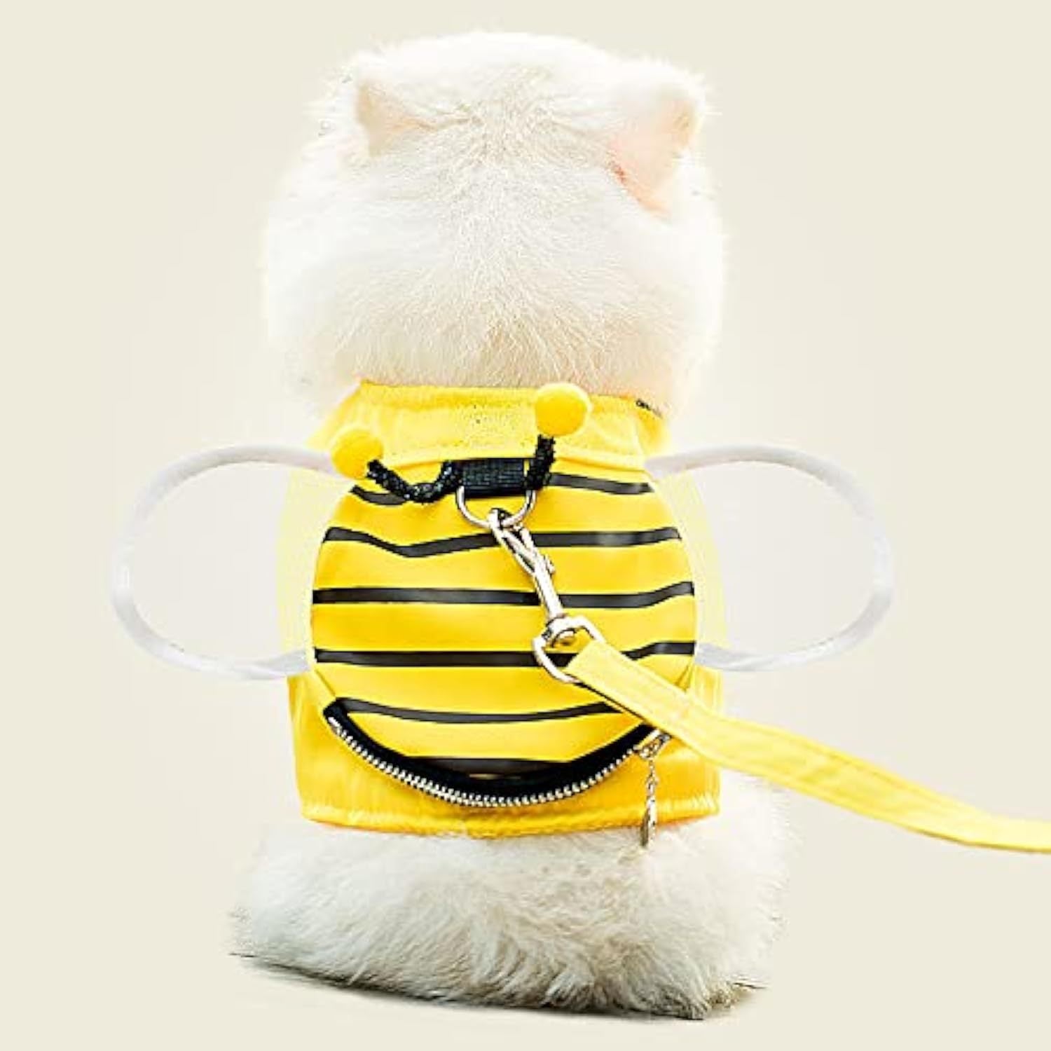 HKM-848339 Bee-themed Pet Suspender Set with Cat Harness and Leash for Stylish Walks