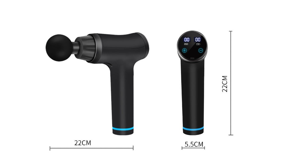 HKM-934163 Fascia Massage Gun with 30 Gear Adjustments and 4 Massage Heads for Physiotherapy