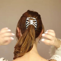 HKM-823187 Elegant Women’s Long Bar Hairpin with Color Crystal Beads