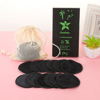 HKM-107219 Bamboo Fiber Makeup Remover Set - 12 to 16 Reusable Velvet Cotton Pads for Gentle Cleansing