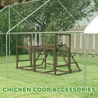 HKM-778835 Chicken Activity Play Set with Swings, Ladders, and Perches for Enhanced Exercise and Comfort, Coffee
