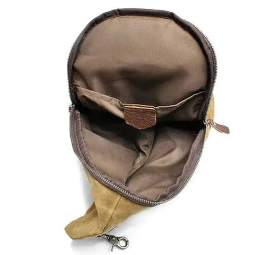 HKM-189523 Casual Vintage Batik Canvas Crossbody Chest Bag with Large Capacity