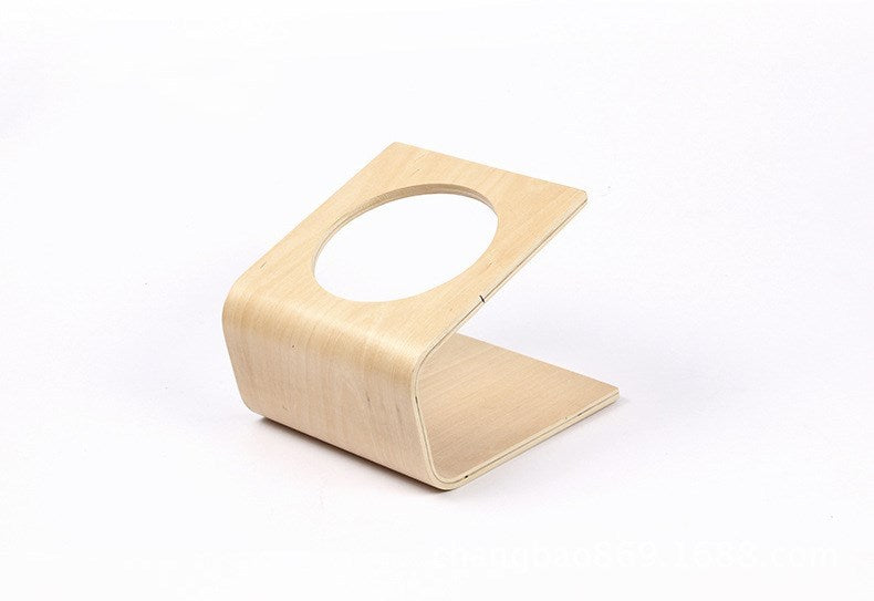 HKM-480275 Wooden Pet Tilt Dish Rack for Convenient Feeding