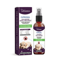 HKM-416787 Pet Bug Spray with Mild Ingredients - 100ml, Formulated with Fipronil, Mint Leaf, Honeysuckle, and Pepper Extracts