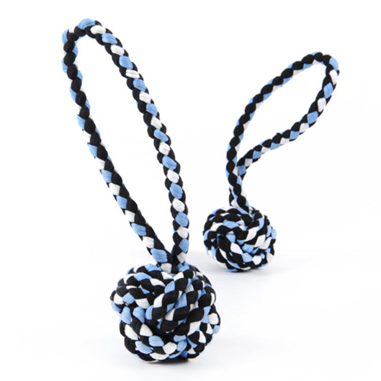 HKM-697171 Pet Cotton Rope Knot Toy for Dogs – Chew Ball for Dental Health and Stress Relief