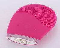 HKM-819411 Silica Gel Waterproof Face Cleaning Brush for Skin Care and Pore Cleansing, Rose Red