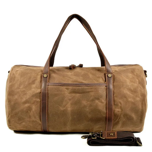 HKM-612755 Retro Handheld Large Capacity Waterproof Travel Gym Bag - Duffle Style with Zip Closure, Multiple Colours Available