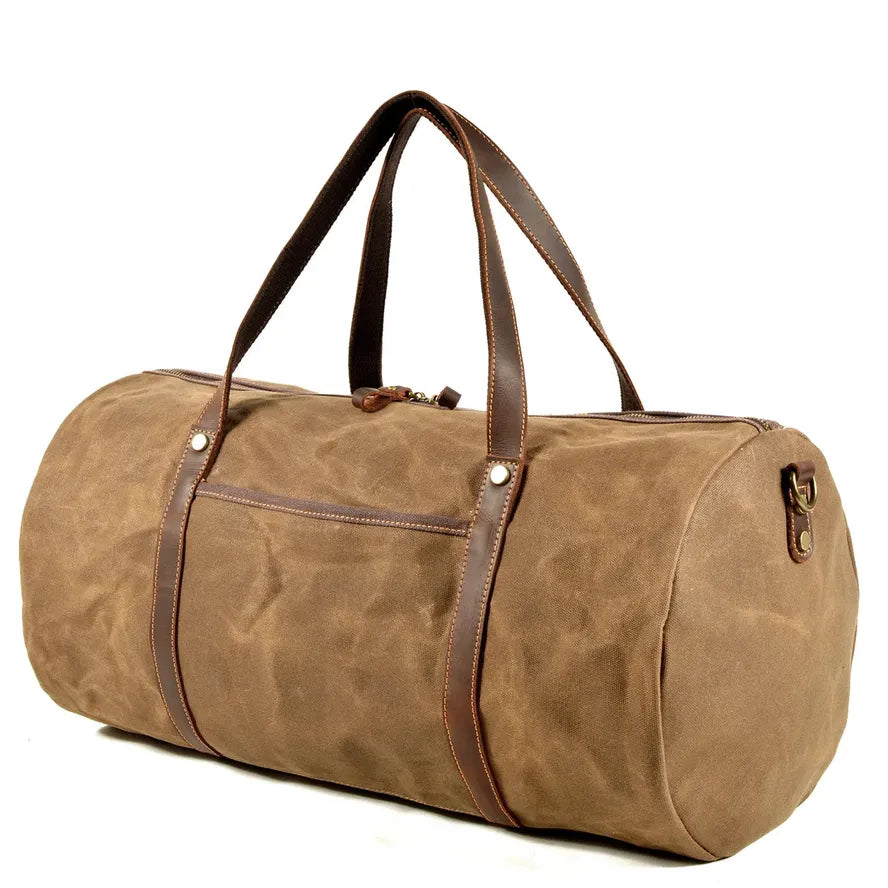 HKM-612755 Retro Handheld Large Capacity Waterproof Travel Gym Bag - Duffle Style with Zip Closure, Multiple Colours Available