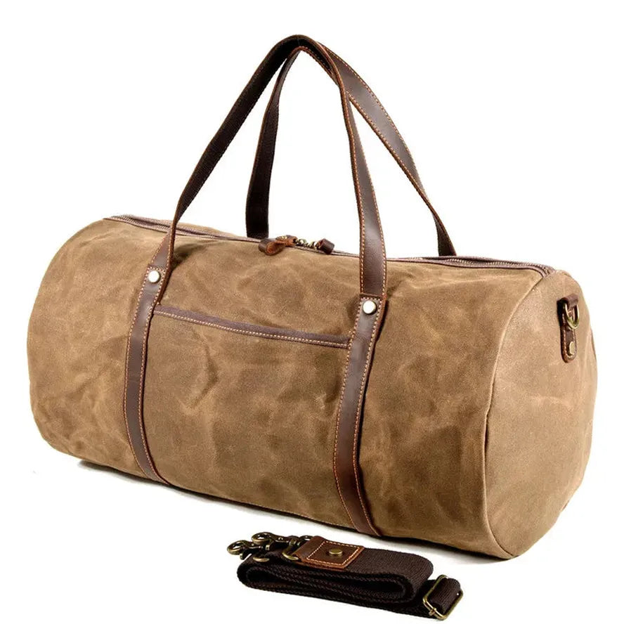 HKM-612755 Retro Handheld Large Capacity Waterproof Travel Gym Bag - Duffle Style with Zip Closure, Multiple Colours Available