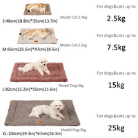 HKM-209747 Soft Wool Dog Cushion with Fish Scale Pattern - Cozy Sleeping Pad for Cats and Dogs in Autumn and Winter