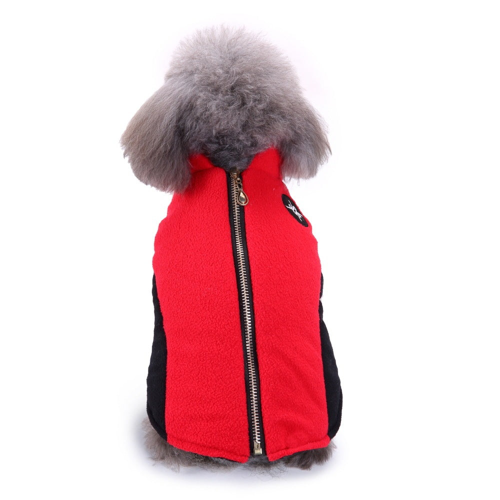 HKM-886419 Reflective Cotton Dog Winter Coat - Casual Pet Clothing in Various Colors and Sizes