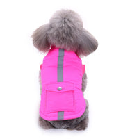 HKM-886419 Reflective Cotton Dog Winter Coat - Casual Pet Clothing in Various Colors and Sizes