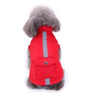 HKM-886419 Reflective Cotton Dog Winter Coat - Casual Pet Clothing in Various Colors and Sizes