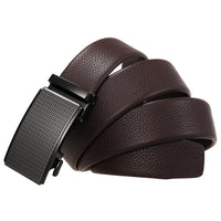 HKM-913555 Men's Casual Cowhide Automatic Buckle Belt with First Layer Leather