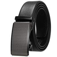HKM-913555 Men's Casual Cowhide Automatic Buckle Belt with First Layer Leather