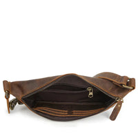 HKM-943187 Vintage Leather Chest Bag for Men, Stylish Messenger Design