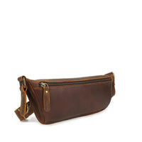HKM-943187 Vintage Leather Chest Bag for Men, Stylish Messenger Design